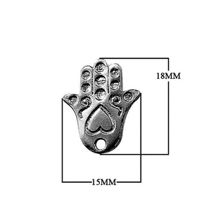 CR-279 Black Rhodium Overlay Hands of Fatima Beads Bali Designs Inc 