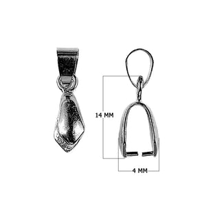 Black Rhodium Overlay Over Copper jewelry bail handcrafted in India for wholesale use