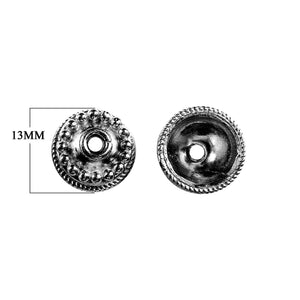 CR-330 Black Rhodium Overlay Bead Cap Beads Bali Designs Inc 