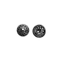 Black Rhodium Overlay Over Copper perforated bead caps handcrafted in India for wholesale jewelry making