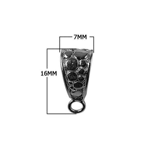 CR-366 Black Rhodium Overlay Pendant Bail Beads Bali Designs Inc 