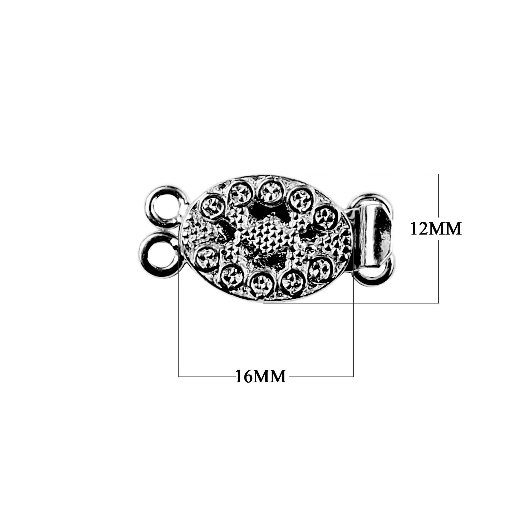 CR-380 Black Rhodium Overlay Multi Strand Clasp With 2 Hole Beads Bali Designs Inc 