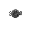 CR-382 Black Rhodium Overlay Multi Strand Clasp With 2 Hole Beads Bali Designs Inc 