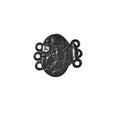 CR-389 Black Rhodium Overlay Multi Strand Clasp With 3 Hole Beads Bali Designs Inc 