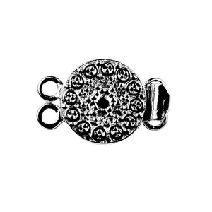 CR-390 Black Rhodium Overlay Multi Strand Clasp With 2 Hole Beads Bali Designs Inc 