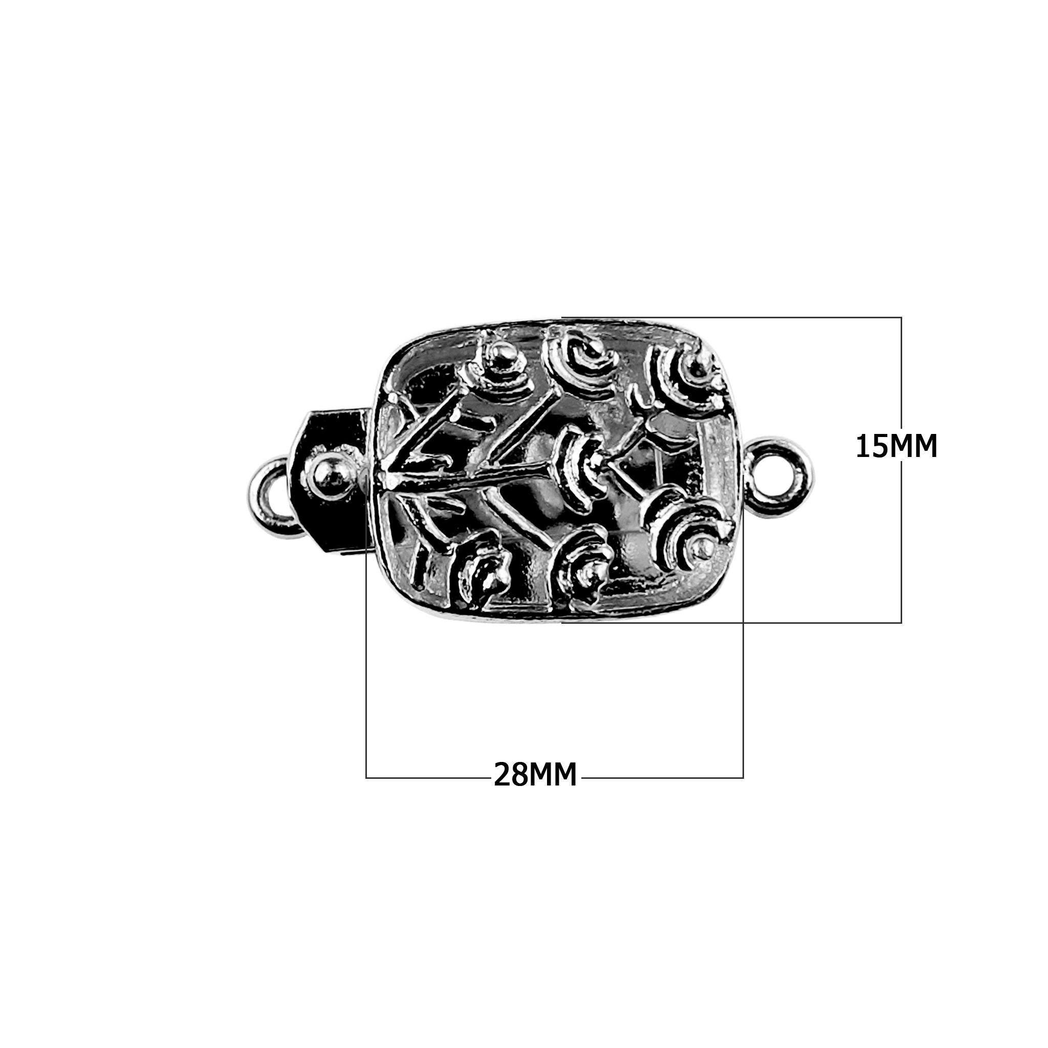 CR-416 Black Rhodium Overlay Single Hole Multi Strand Clasp Beads Bali Designs Inc 