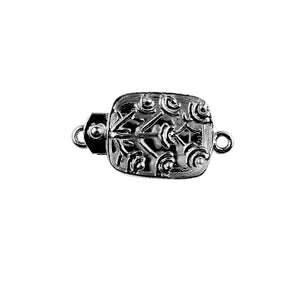 CR-416 Black Rhodium Overlay Single Hole Multi Strand Clasp Beads Bali Designs Inc 