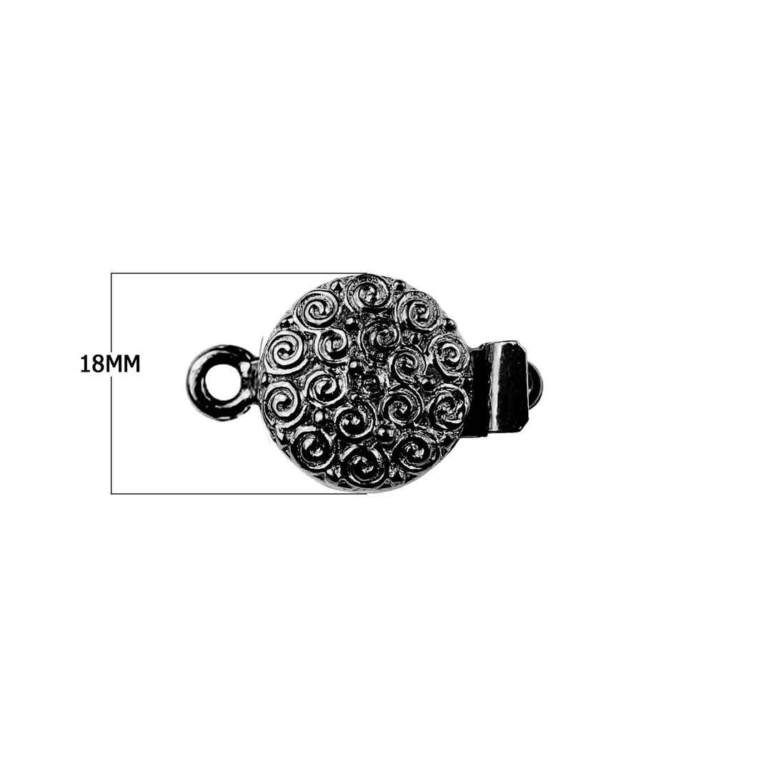 CR-435 Black Rhodium Overlay Single Hole Multi Strand Clasp Beads Bali Designs Inc 