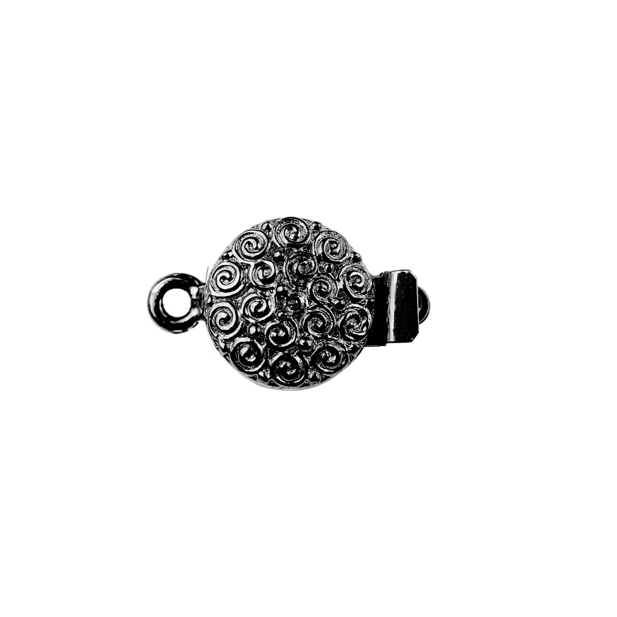 CR-435 Black Rhodium Overlay Single Hole Multi Strand Clasp Beads Bali Designs Inc 