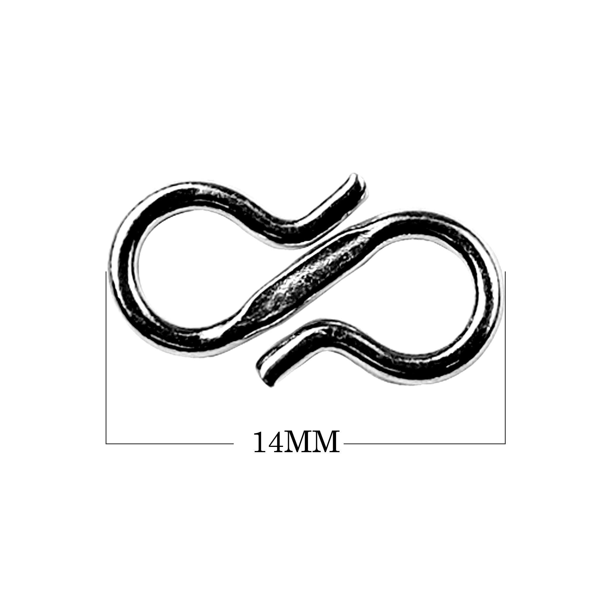 CR-442 Black Rhodium Overlay ''S'' Hook Beads Bali Designs Inc 