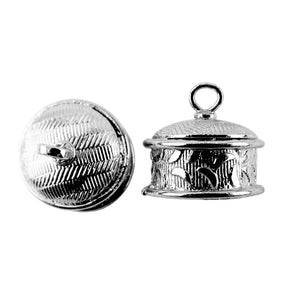 CR-459 Black Rhodium Overlay End Cap Beads Bali Designs Inc 