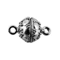 CR-501 Black Rhodium Overlay Ball Shape Designer Magnetic Clasps Beads Bali Designs Inc 