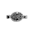 CR-504 Black Rhodium Overlay Oval Shape Designer Magnetic Clasps Beads Bali Designs Inc 