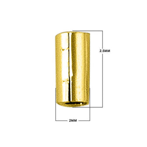 CRG-100-2.5MM 18K Gold Overlay Crimp Bead Beads Bali Designs Inc 