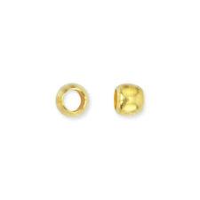 CRG-100-2X2MM 18K Gold Overlay Crimp Bead Beads Bali Designs Inc 