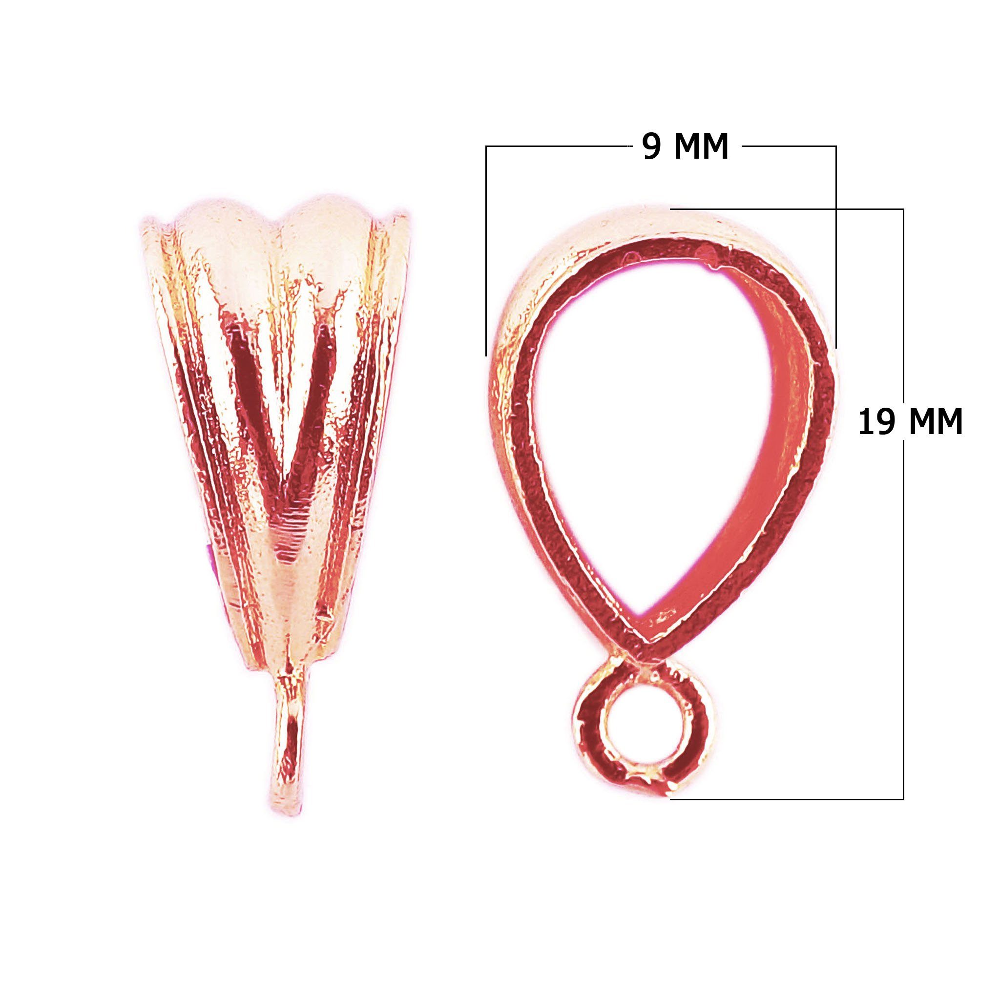 CRG-117 Rose Gold Overlay Pendant Bail Beads Bali Designs Inc 