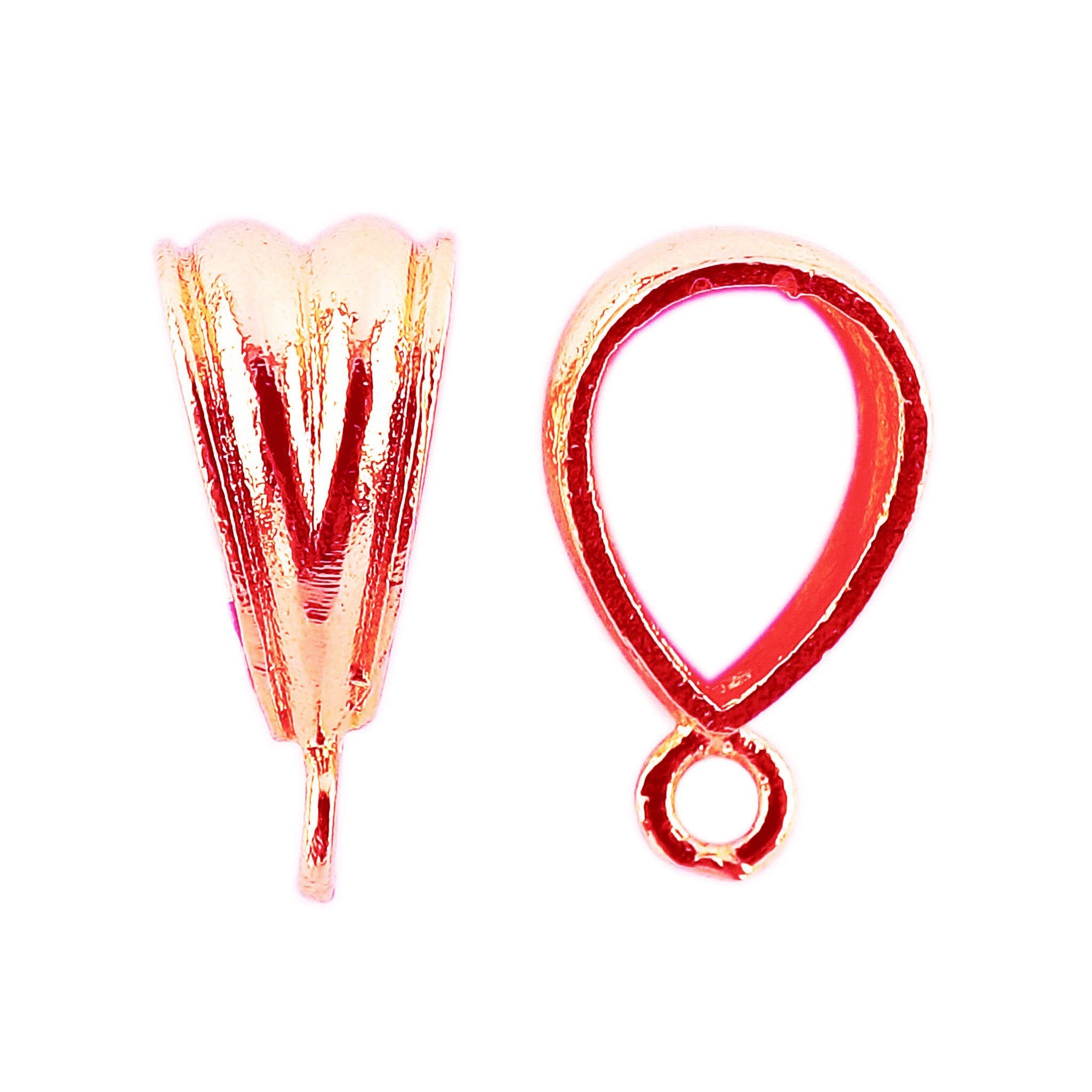 CRG-117 Rose Gold Overlay Pendant Bail Beads Bali Designs Inc 