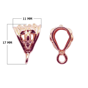 CRG-119 Rose Gold Overlay Pendant Bail Beads Bali Designs Inc 