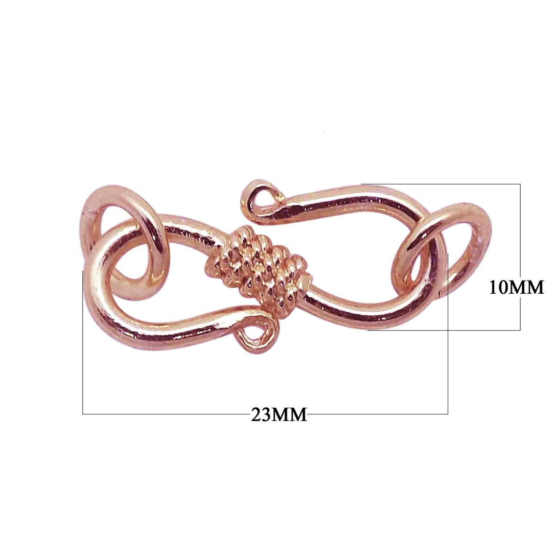 CRG-123 Rose Gold Overlay ''S'' Hook Beads Bali Designs Inc 