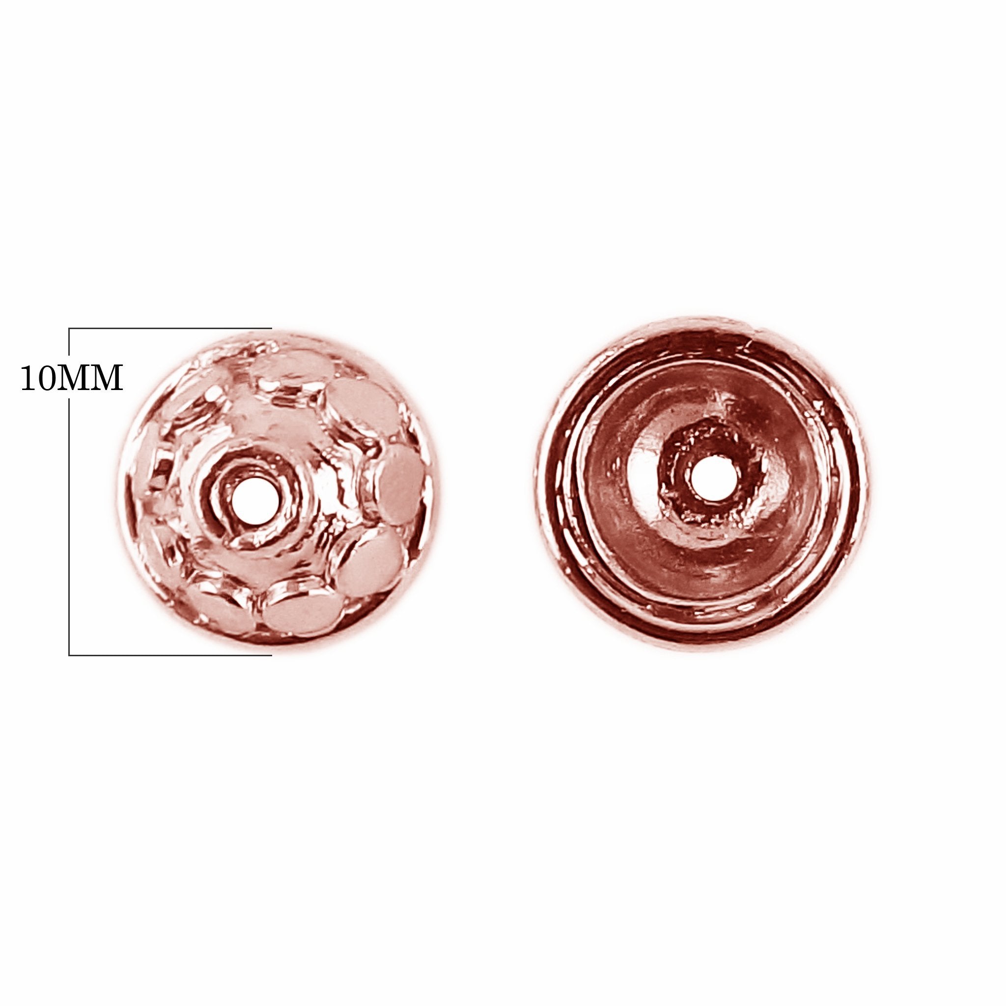 CRG-139 Rose Gold Overlay Bead Cap Beads Bali Designs Inc 