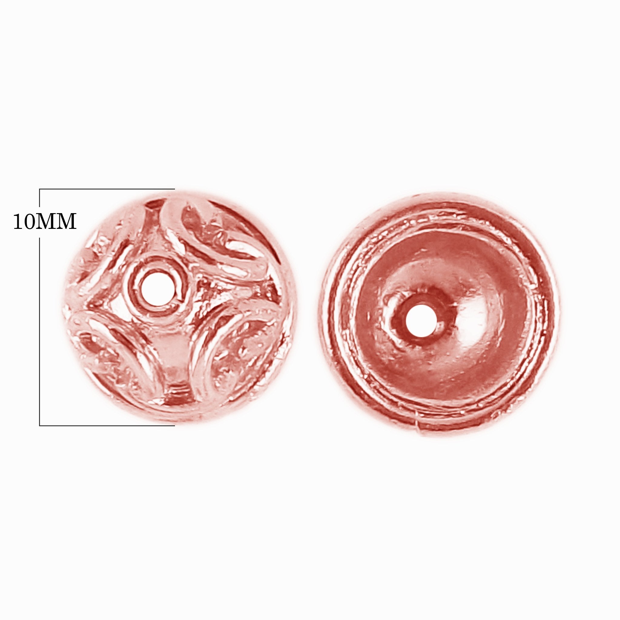 CRG-144 Rose Gold Overlay Bead Cap Beads Bali Designs Inc 