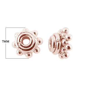CRG-152 Rose Gold Overlay Bead Cap Beads Bali Designs Inc 