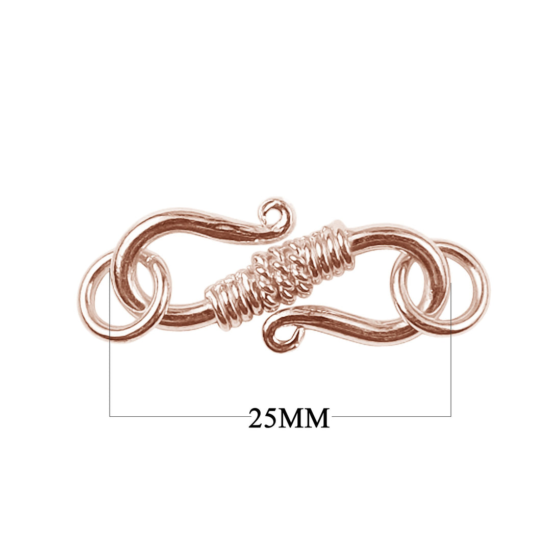 CRG-158 Rose Gold Overlay ''S'' Hook Beads Bali Designs Inc 