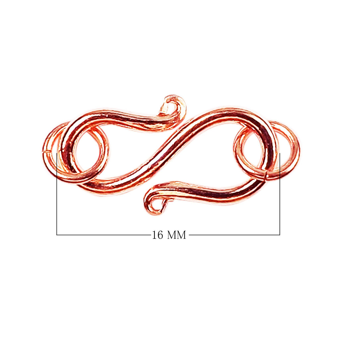 CRG-160-16MM Rose Gold Overlay Hook Beads Bali Designs Inc 
