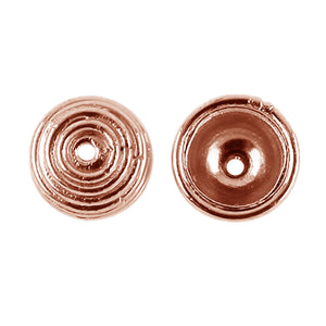 CRG-173 Rose Gold Overlay Bead Cap Beads Bali Designs Inc 