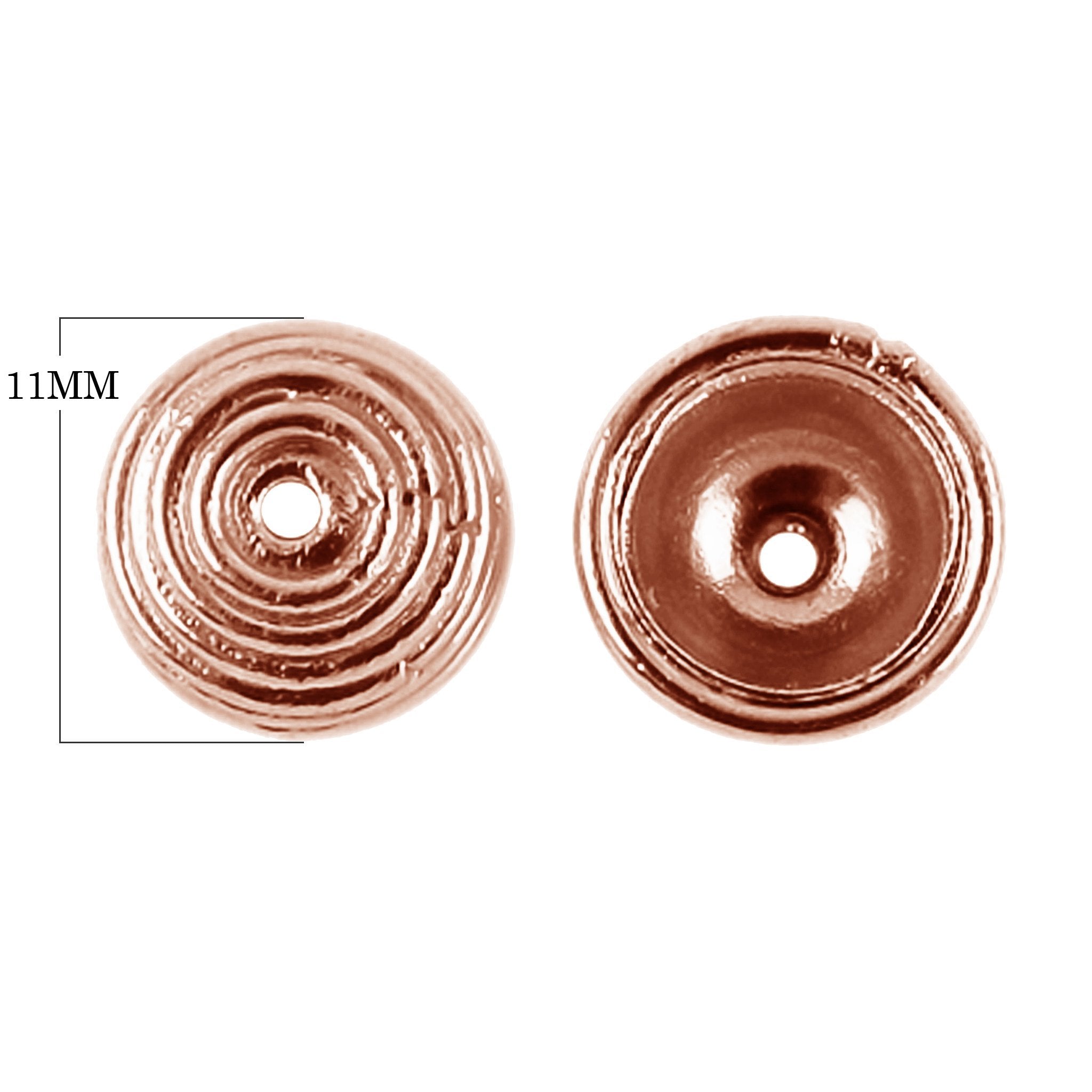 CRG-173 Rose Gold Overlay Bead Cap Beads Bali Designs Inc 