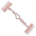 CRG-179-5H Rose Gold Overlay Multi Strand Clasp With 5 Holes Beads Bali Designs Inc 