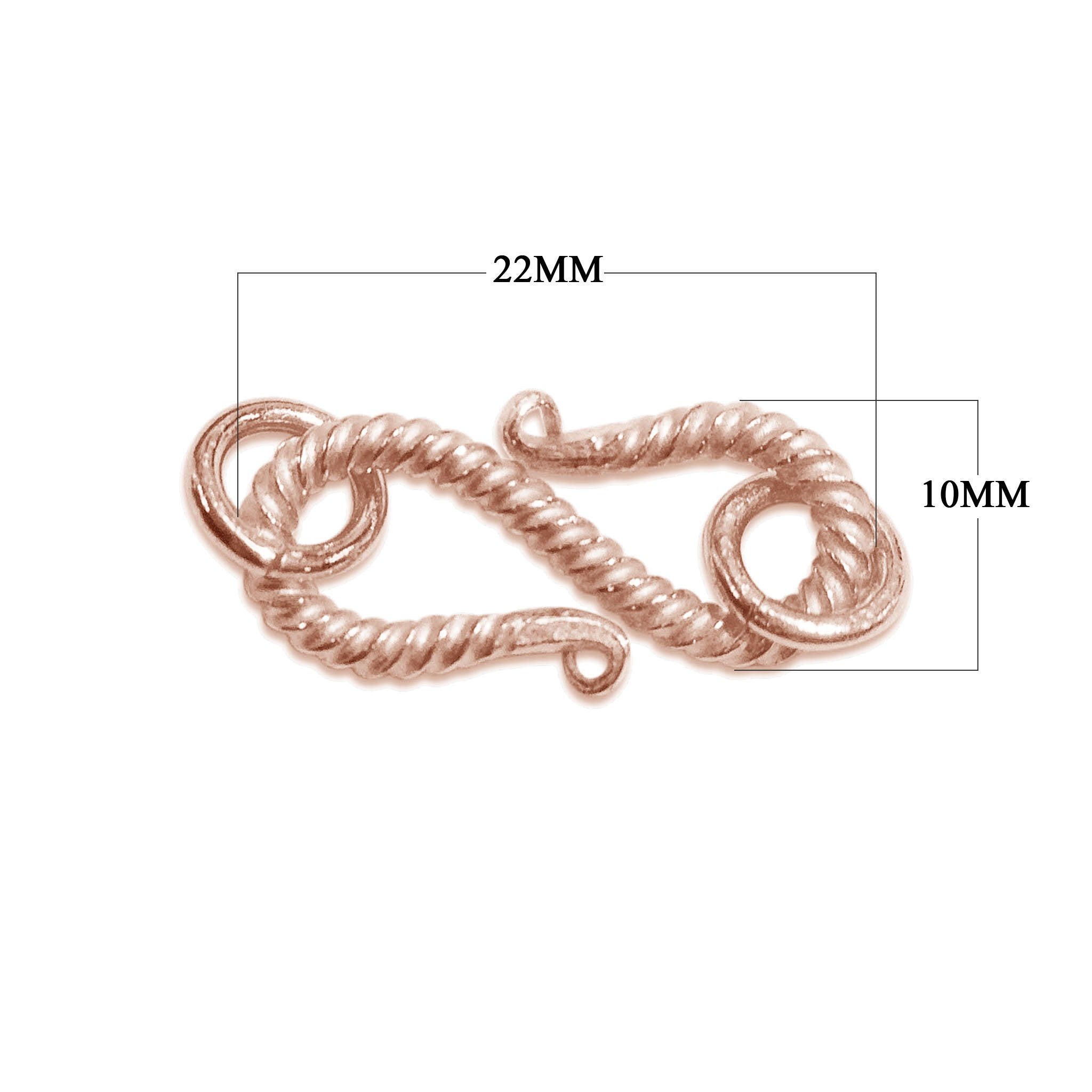 CRG-194-H Rose Gold Overlay ''S'' Hook Beads Bali Designs Inc 