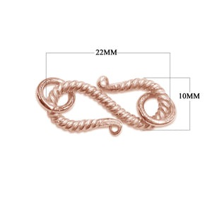 CRG-194-H Rose Gold Overlay ''S'' Hook Beads Bali Designs Inc 