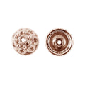 Rose Gold Overlay Over Copper Bead Cap Wholesale Jewelry Component from India for Bulk Supply, Manufacturing Units, and Professional Jewelry Makers