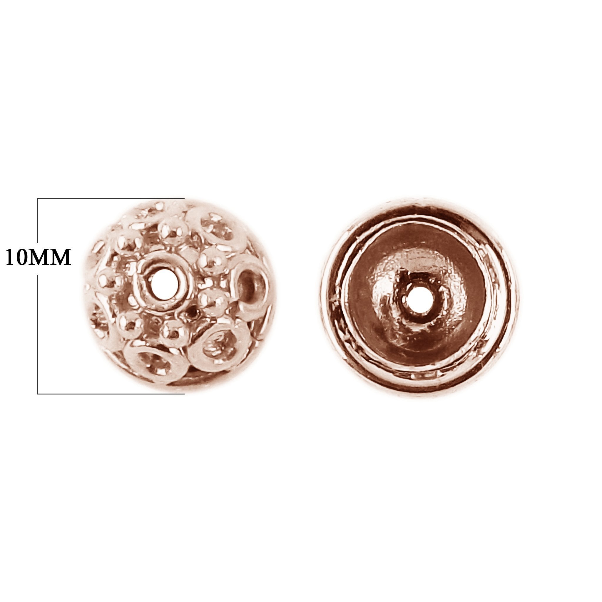 CRG-199 Rose Gold Overlay Bead Cap Beads Bali Designs Inc 