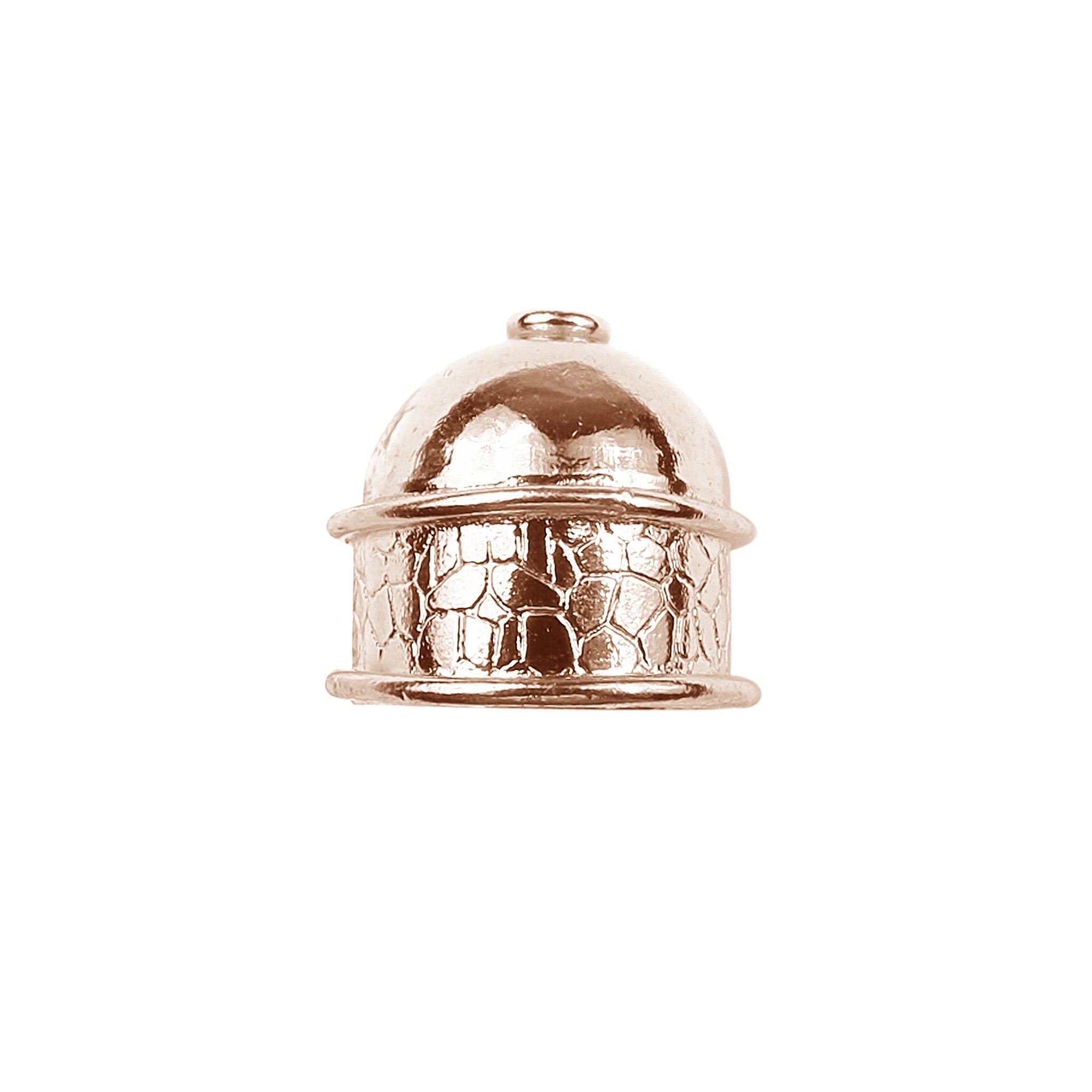 CRG-203 Rose Gold Overlay End Cap Beads Bali Designs Inc 