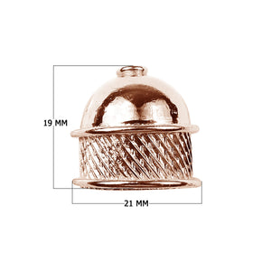 CRG-204 Rose Gold Overlay End Cap Beads Bali Designs Inc 
