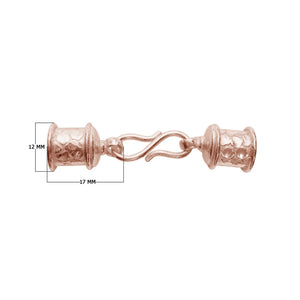 Rose Gold Overlay Over Copper bead cap handcrafted in India with Bali-style texture for wholesale jewelry use
