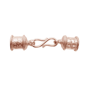 Rose Gold Overlay Over Copper bead cap handcrafted in India with Bali-style texture for wholesale jewelry use