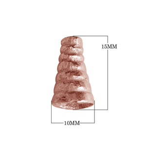 CRG-210-15X10MM Rose Gold Overlay Cone Beads Bali Designs Inc 