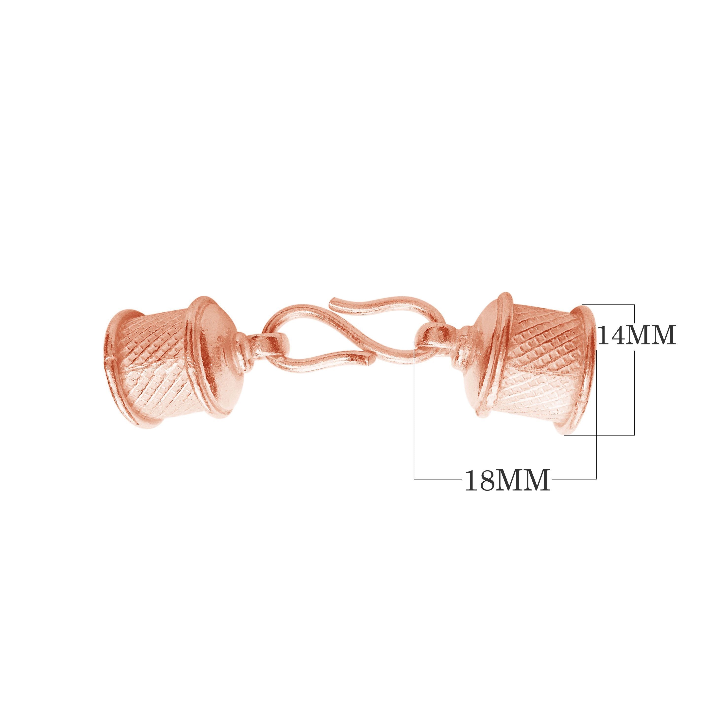 CRG-214 Rose Gold Overlay End Cap Beads Bali Designs Inc 