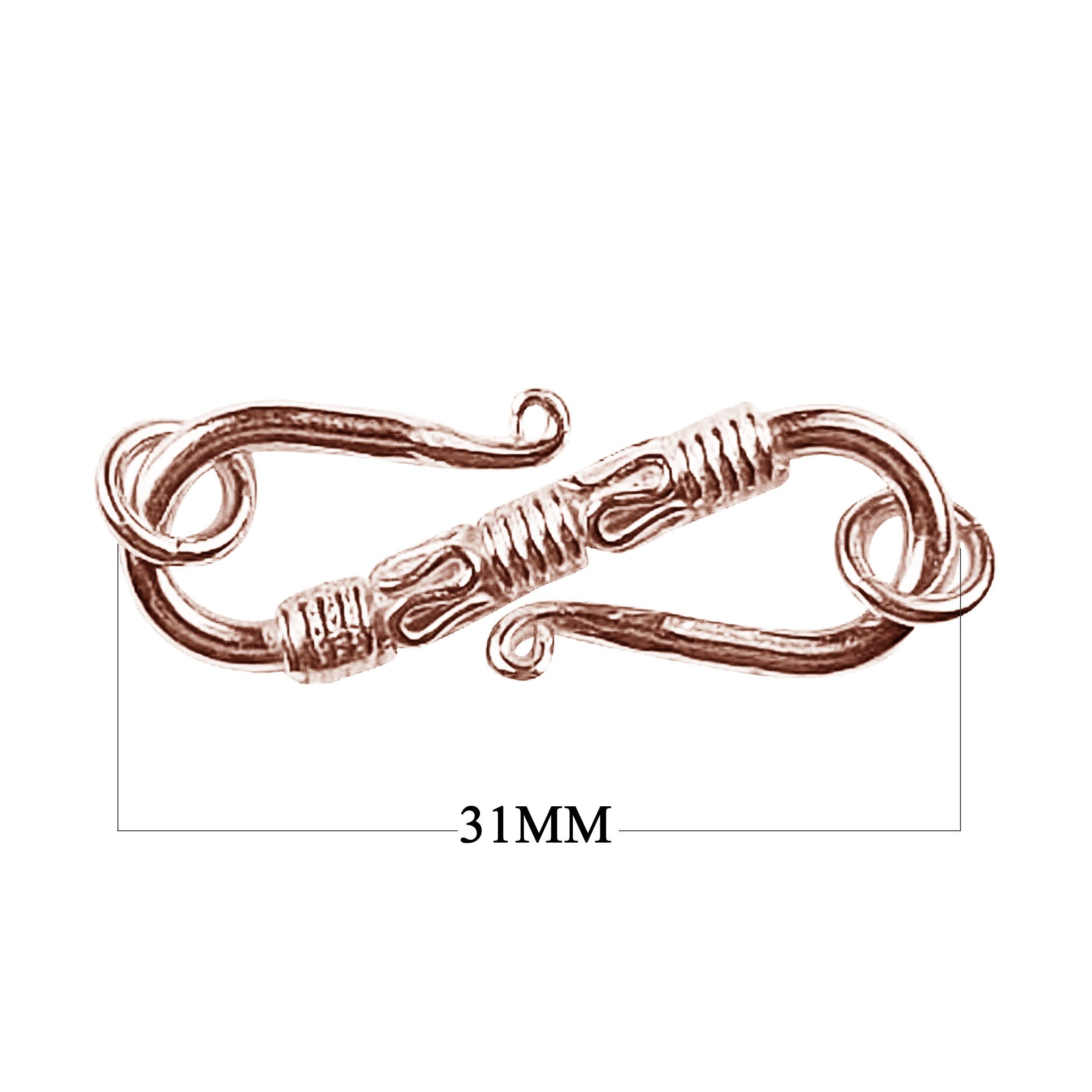 CRG-221 Rose Gold Overlay ''S'' Hook Beads Bali Designs Inc 