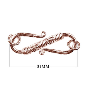 CRG-221 Rose Gold Overlay ''S'' Hook Beads Bali Designs Inc 