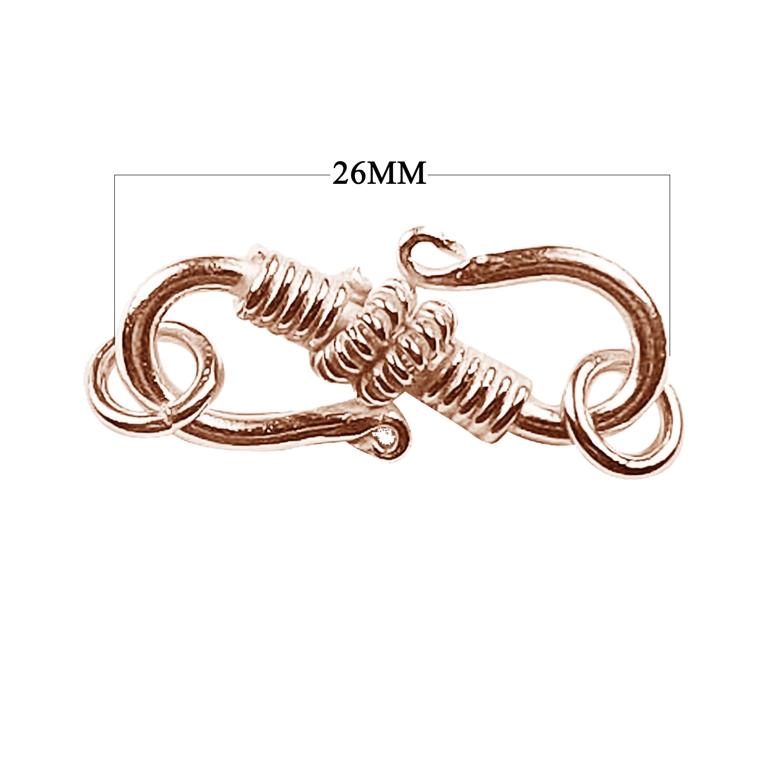 CRG-222 Rose Gold Overlay ''S'' Hook Beads Bali Designs Inc 