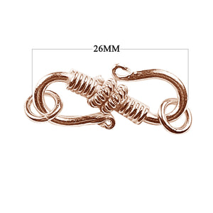 CRG-222 Rose Gold Overlay ''S'' Hook Beads Bali Designs Inc 