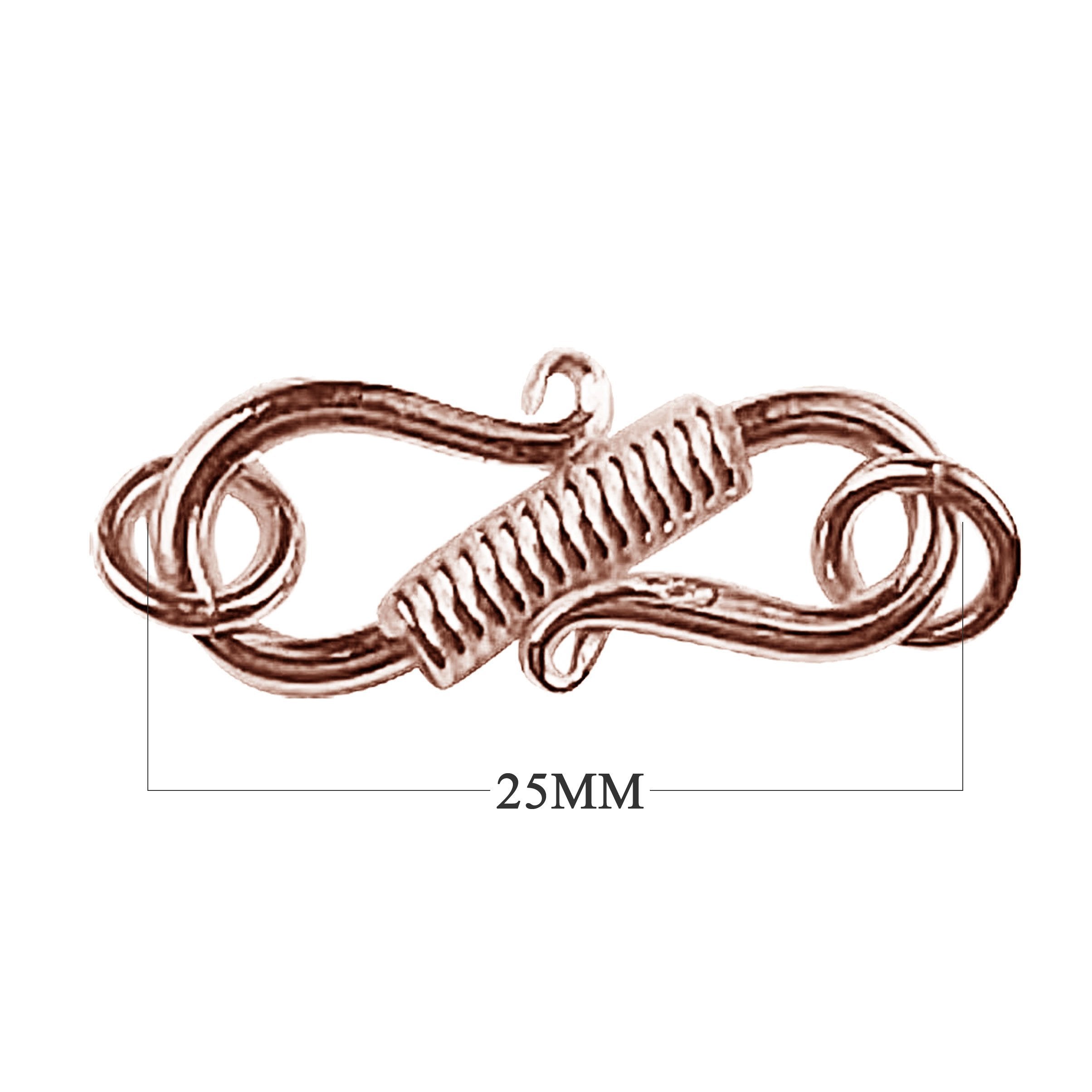 CRG-224 Rose Gold Overlay ''S'' Hook Beads Bali Designs Inc 