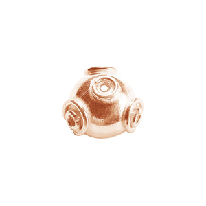 CRG-227 Rose Gold Overlay Bead Cap Beads Bali Designs Inc 