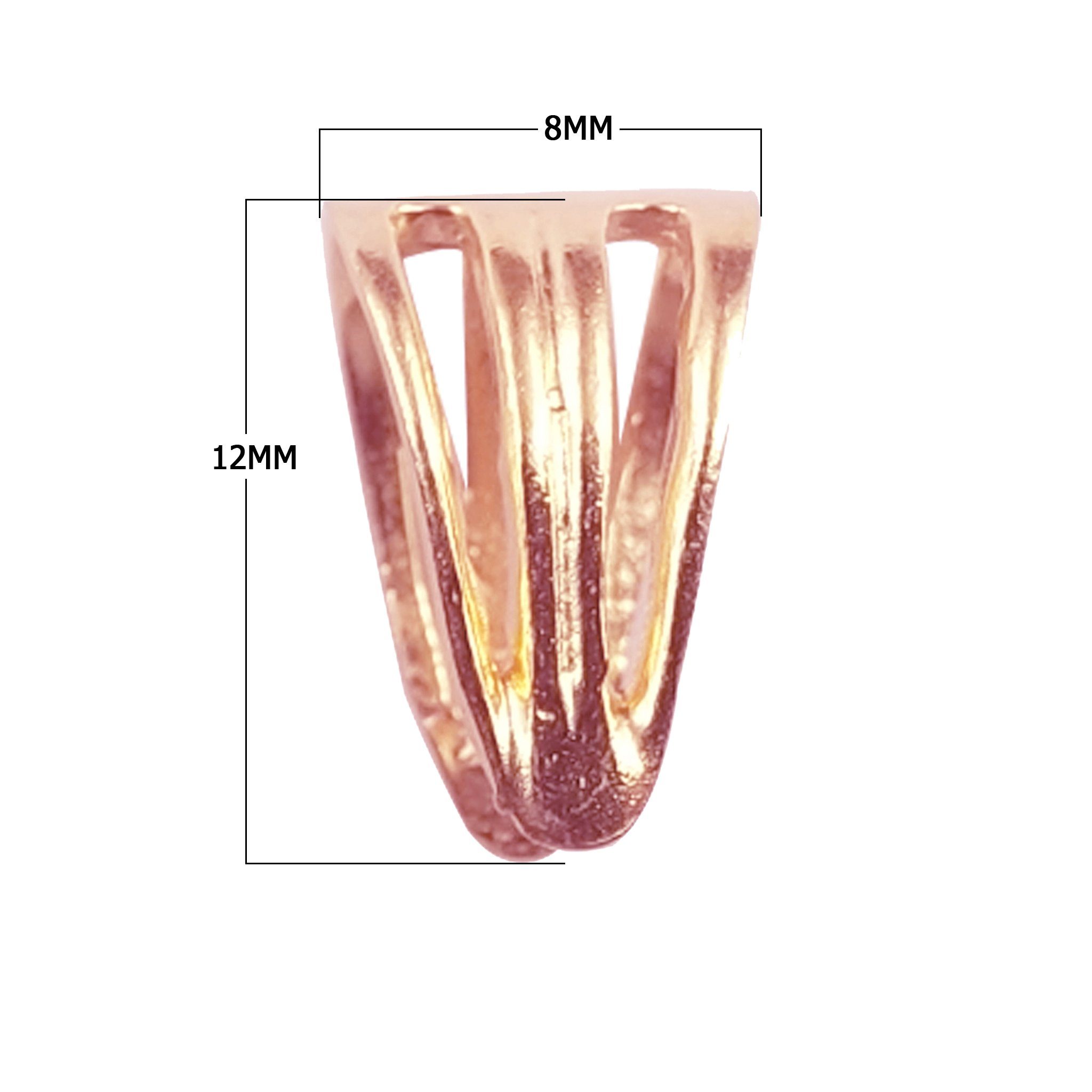 CRG-251 Rose Gold Overlay Pendant Bail Beads Bali Designs Inc 