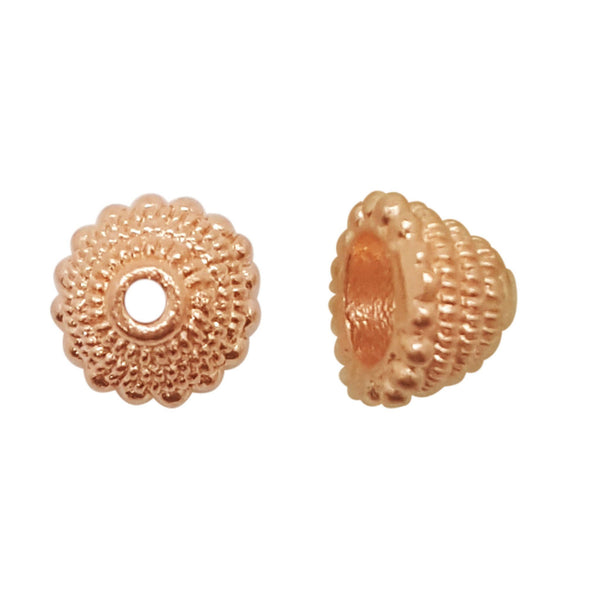 CRG-266 Rose Gold Overlay Bead Cap Beads Bali Designs Inc 