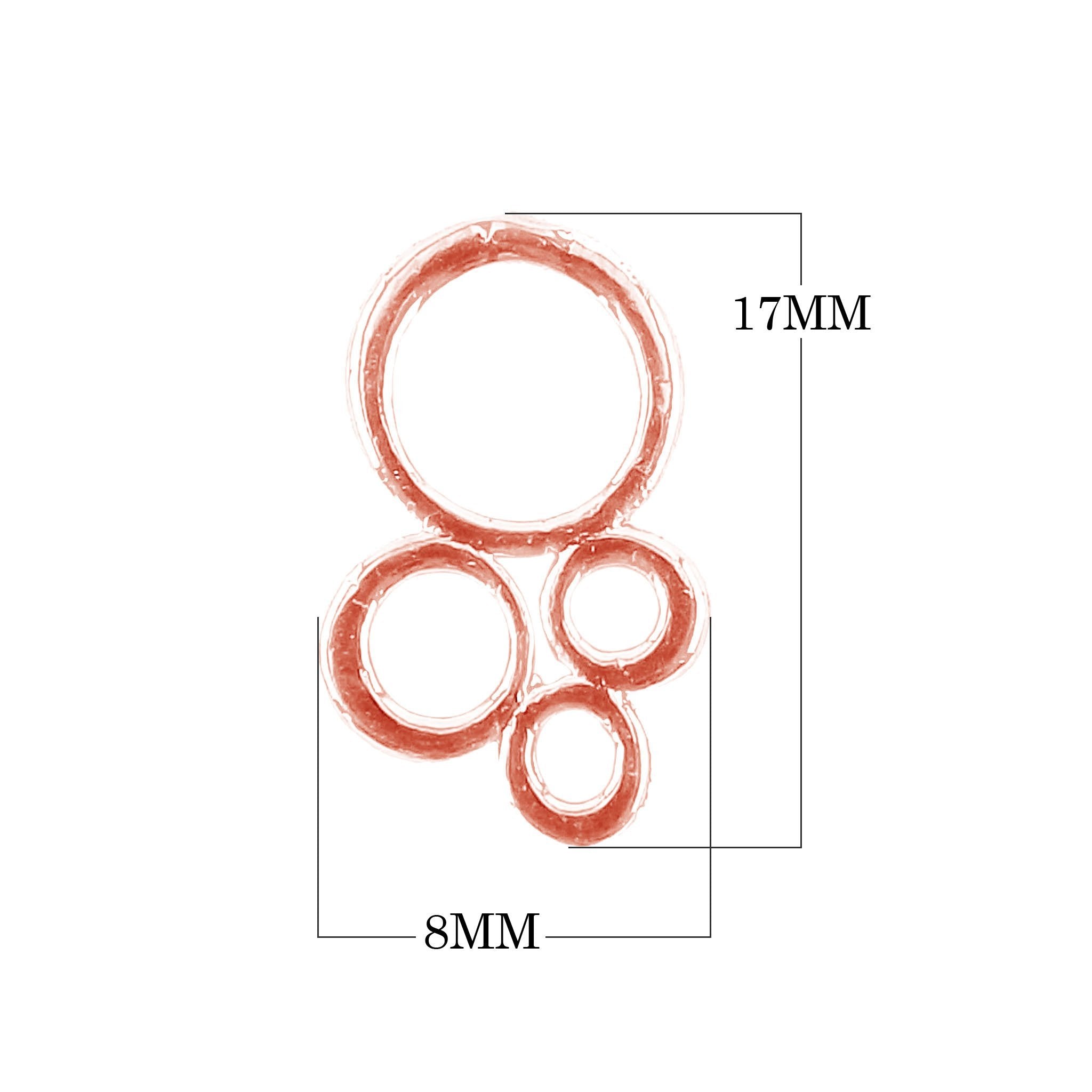 CRG-274 Rose Gold Overlay Charm Beads Bali Designs Inc 